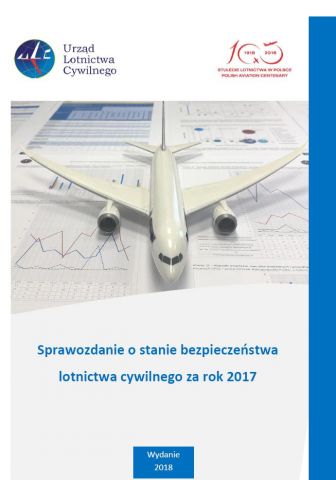 okladka Sprawozdanie o stanie bezpieczenstwa lotnictwa cywilnego za rok 2017